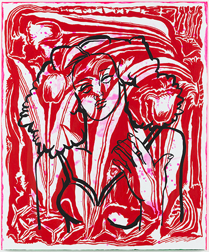 Saiko OTAKE チューリップ 2019 アクリル、カンヴァス 60.6×50.0cm