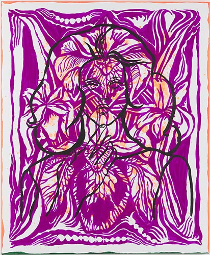 Saiko OTAKE アヤメ 2019 アクリル、カンヴァス 60.6×50.0cm