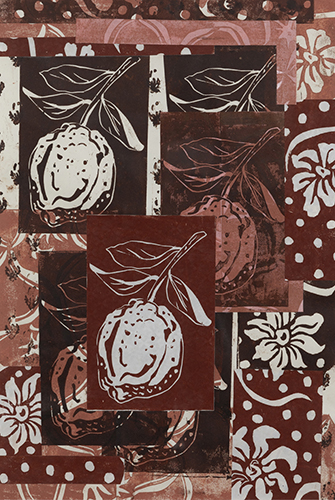 大竹 笙子 檸檬3個 2025 48.3×33.0cm モノタイプ、コラージュ