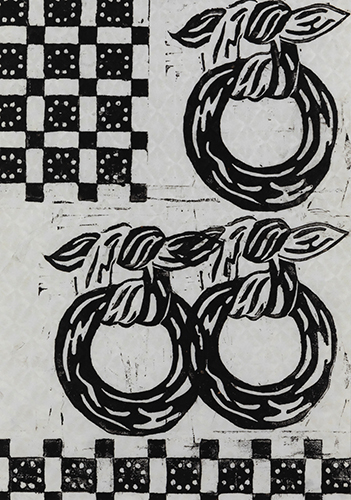 大竹 笙子 結び⽬3つ 2025 29.7×21.0cm(A4) モノタイプ、紙