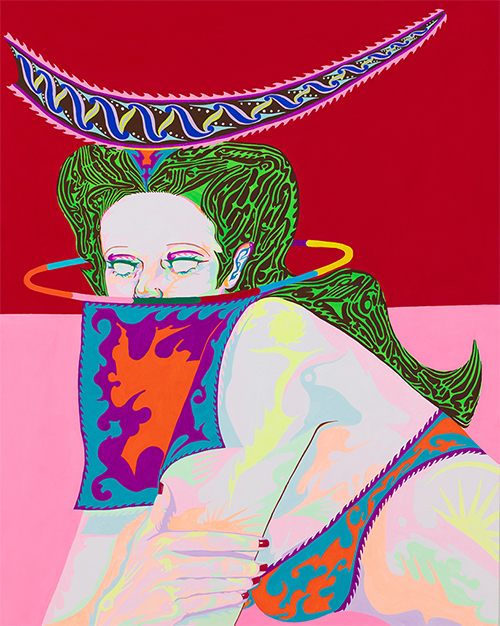 Saiko Otake SENSEOFWONDER - WORD 2024 91.0×72.7cm(F30) Acrylic gouache on canvas