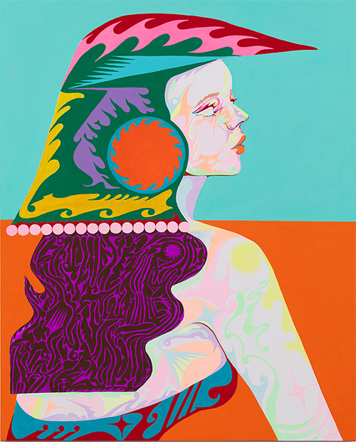 Saiko Otake SENSEOFWONDER - NOISE 2024 91.0×72.7cm(F30) Acrylic gouache on canvas