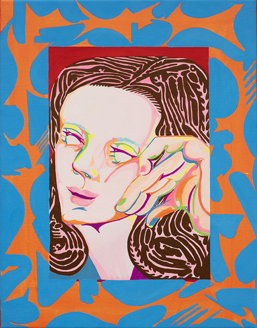 Saiko Otake LOVE 2024 41.0×31.8cm(F6) Acrylic gouache on canvas