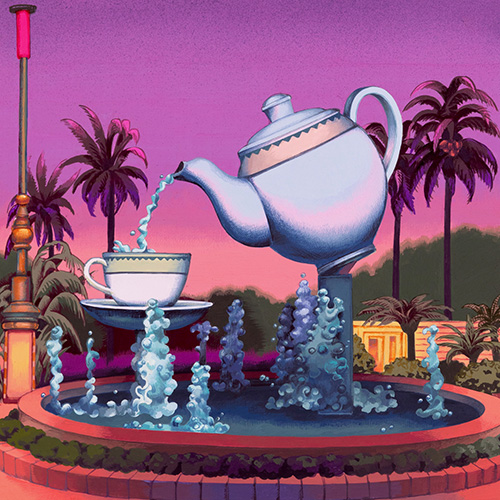 Meo SAITO Twilight Rotary 2024 18x18cm / frame: 40x40cm Acrylic gouache on paper