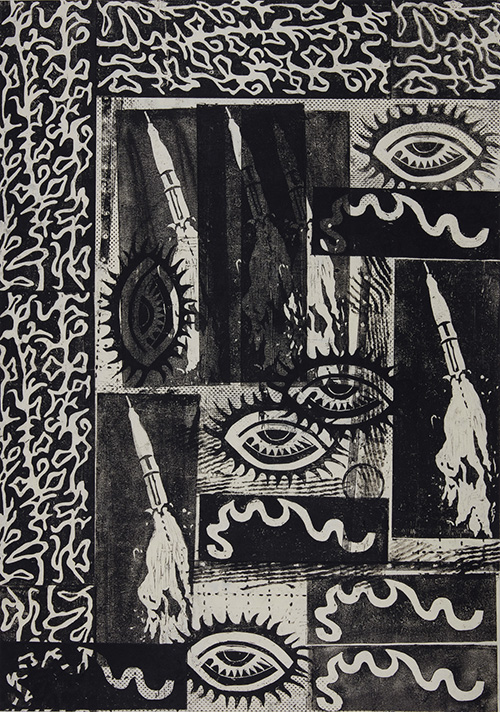 Shoko Otake, PRINTED ECHO #003, 2022, 72.8×51.5cm (B2), Monotype on paper