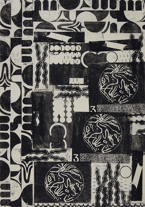 Shoko Otake, PRINTED ECHO #004, 2022, 72.8×51.5cm (B2), Monotype on paper