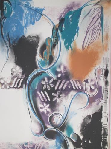 辰野登恵子 「UNTITLED－Ⅱ」, 1982, Lithograph, 76.0×55.0 cm